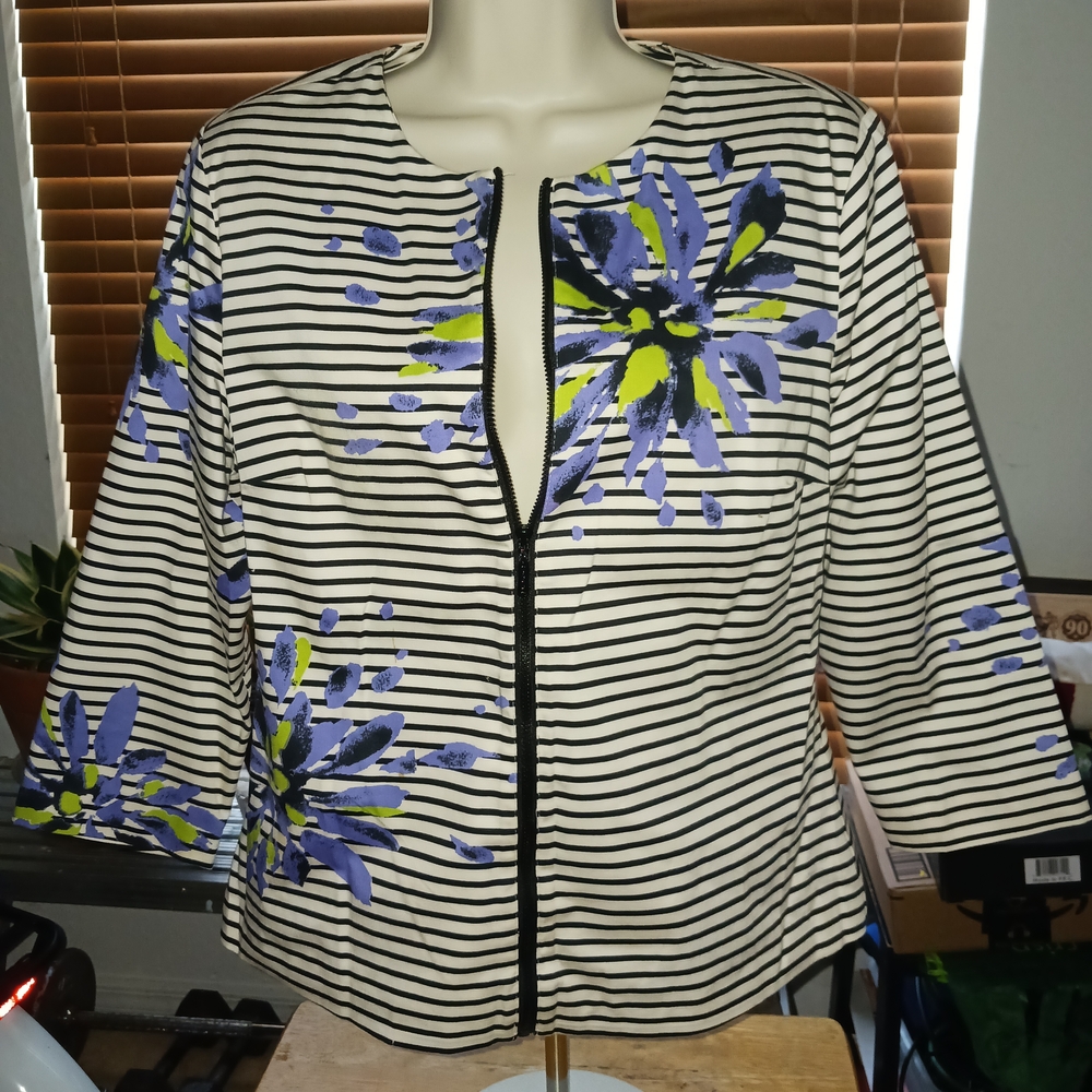 Striped Floral Women's Jacket
